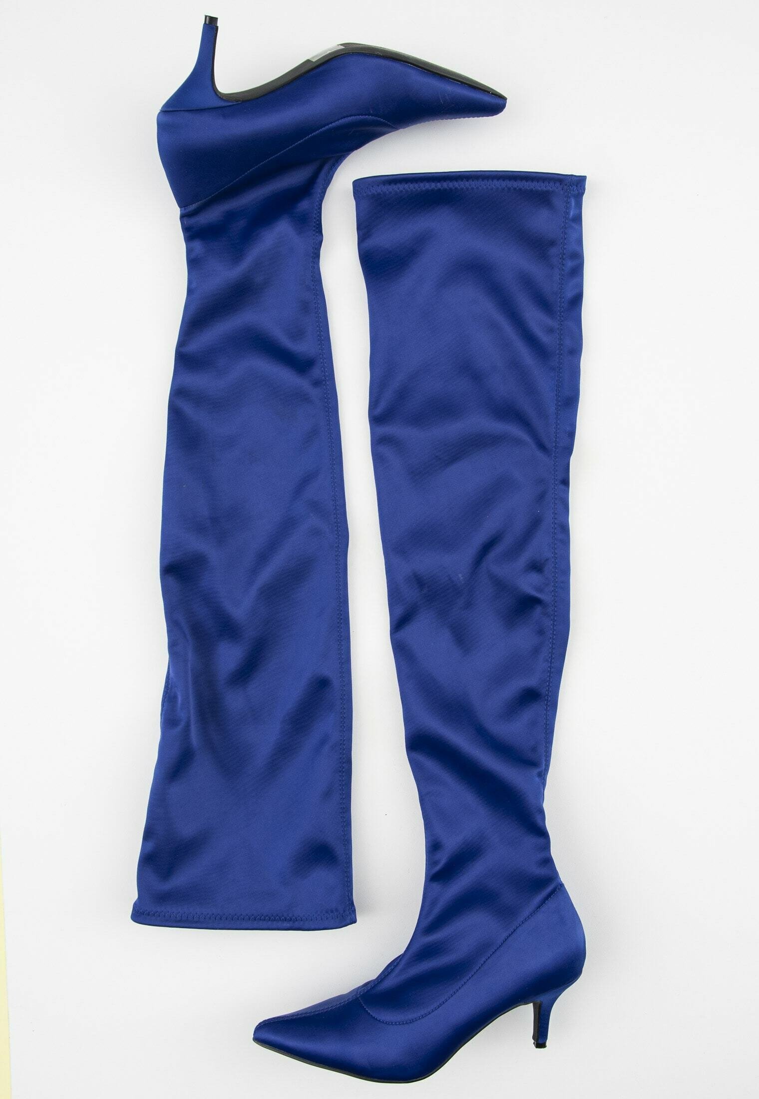 NA-KD Overknee laarzen - blue/blauw - (Pre-owned) - Zalando.nl