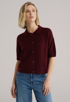 Cardigan - burgundy red