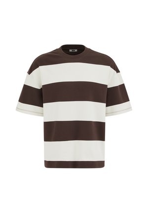 WE Fashion, T-shirts print - dark brown