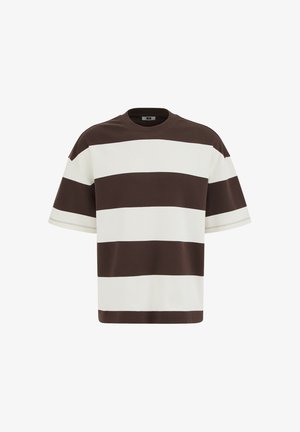 WE Fashion, T-shirts print - dark brown