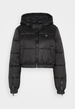 Tommy Jeans TJW HOODED PUFFER - Talvejope - black