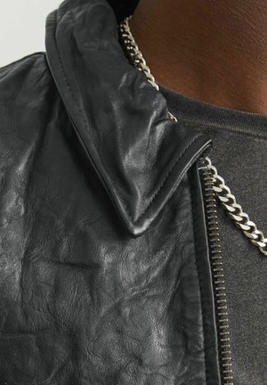 Jack & Jones, Veste en cuir - black