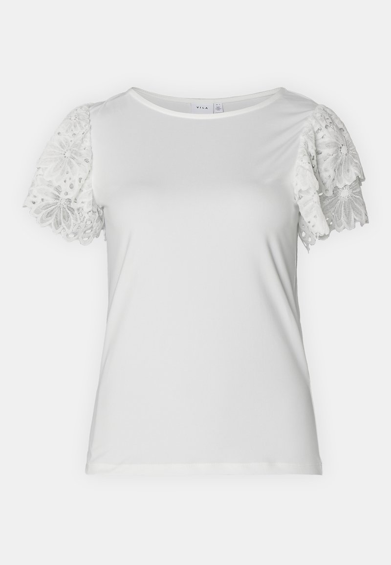 Vila T-shirt print crème