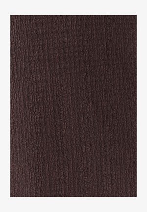 Textured fabric in dark brown with a wavy pattern, featuring subtle variations in color and a soft, ribbed feel. Ideal for upholstery or drapery.