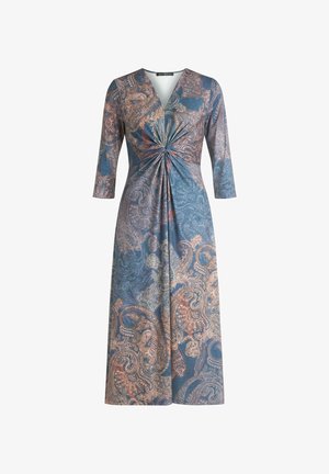 Betty Barclay, BETTY BARCLAY MIT RAFFUNG MIDIKLEID - Jerseykleid - blau rot