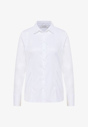 Eterna, SATIN SHIRT - REGULAR FIT - Button-down blouse - weiß