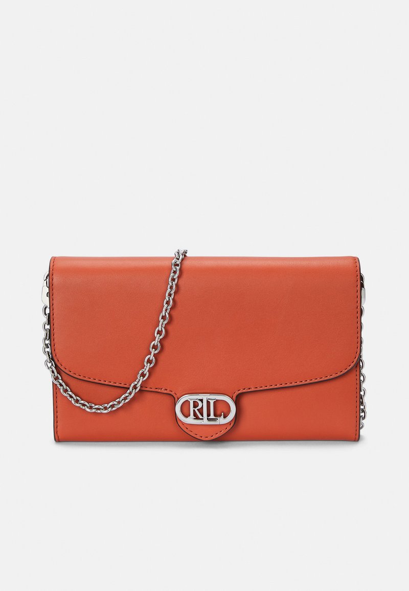 Lauren Ralph Lauren LEATHER MEDIUM ADAIR CROSSBODY - Clutch - rust orange