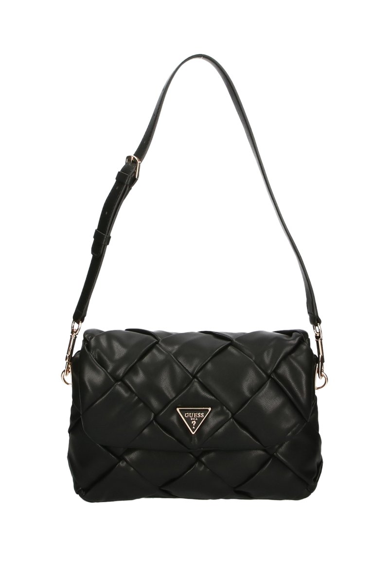Guess ZAINA FLAP SHOULDER - Sac à main - black
