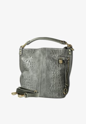 DrachenLeder KROKO-PRÄGUNG - Cabas - grau