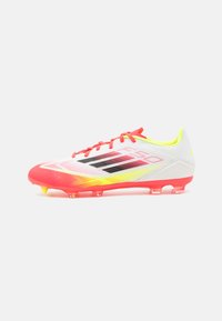 F50 LEAGUE FIRM/MULTI-GROUND - Chaussures de foot à crampons - footwear white/core black/solar yellow