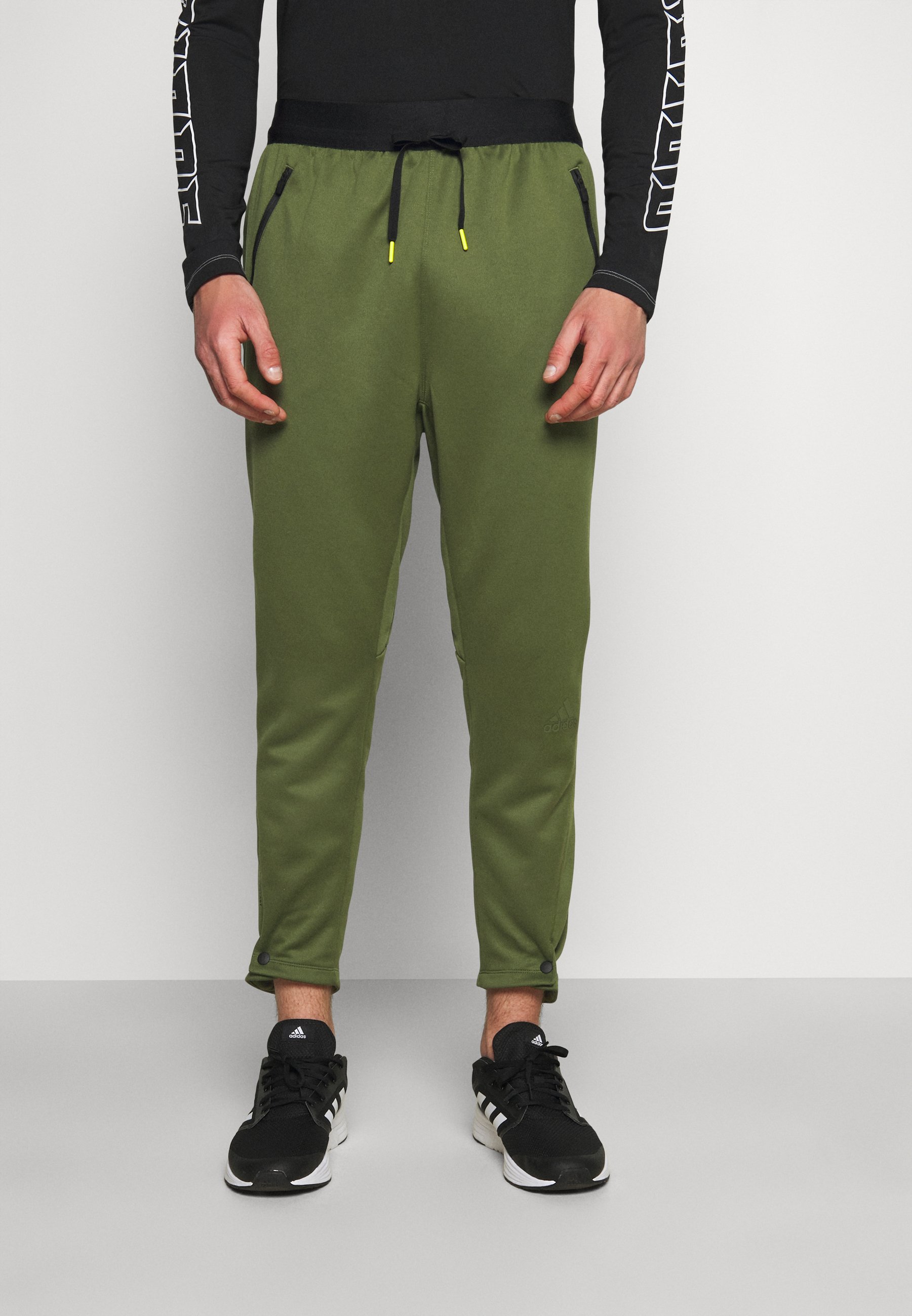 khaki adidas tracksuit bottoms