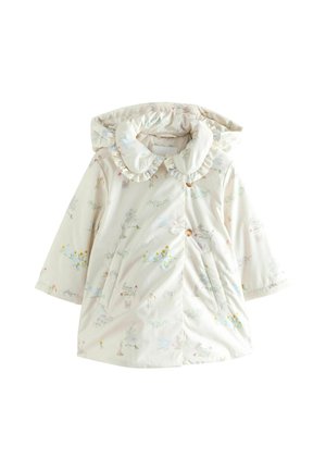 REGULAR FIT -  PRINTED WITH FRILL COLLAR   - Wintermantel - ecru