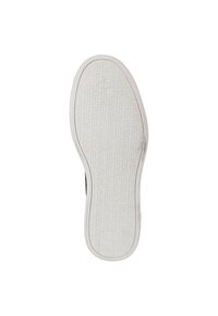 Sole of a shoe, featuring a textured white rubber surface with a geometric pattern. Curved shape, smooth edges, and no visible markings.