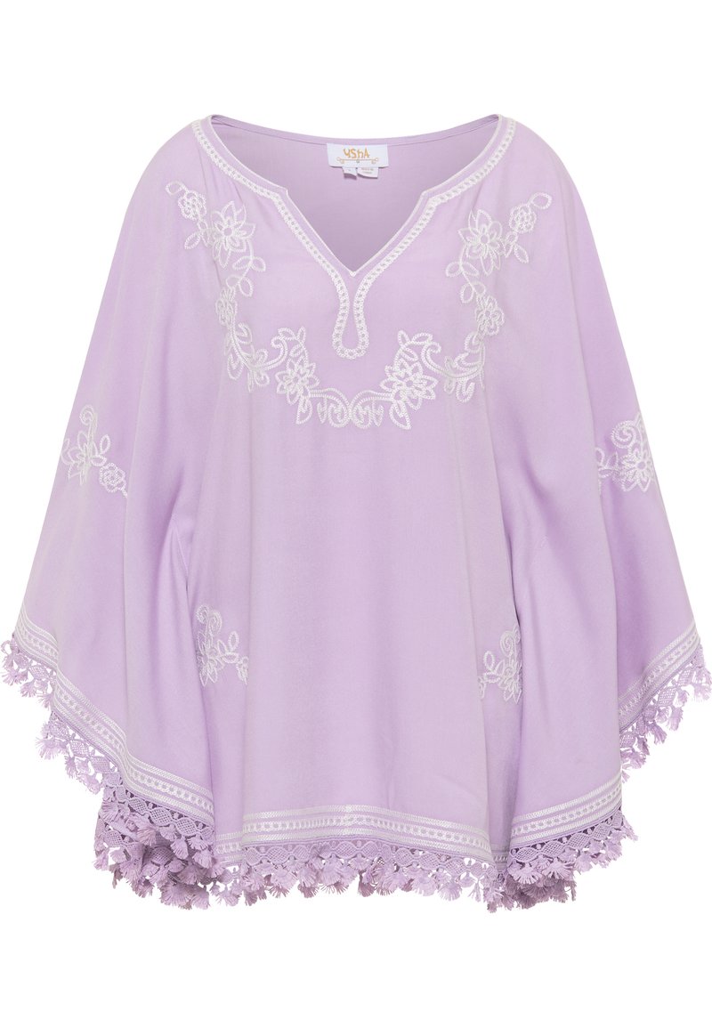 usha Poncho meerkleurig