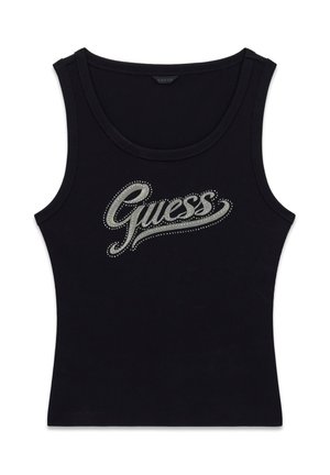 Guess, TANKTOP MIT GESTICKTEM LOGO - Débardeur - schwarz
