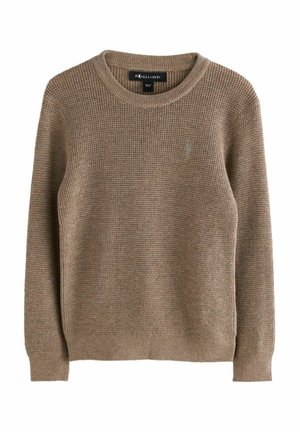 REGULAR FIT - WAFFLE - Striktrøje - sand