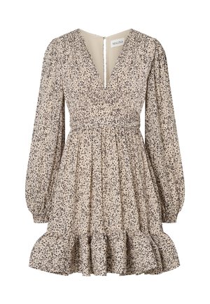 Malina, JADIE VNECK RUFFLED MINI DRESS - Robe de soirée - off white