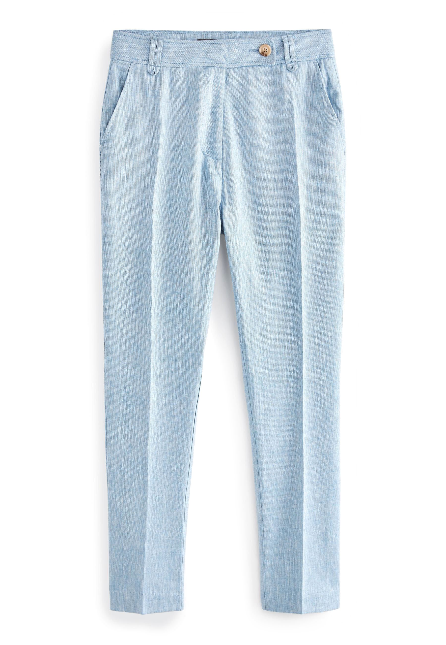 Pantalon Chino Next Femme - Taille 10R - Longueur De Jambe 31 - Délavé Bleu Foncé - Coton Denim - Très Bon état Occasion