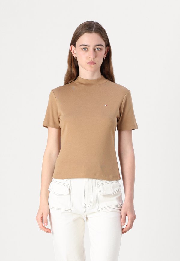 SLIM CODY CROP MOCK - Basic T-shirt - safari