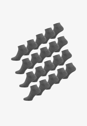 Pakke med 20 grå ankelsokker. Fremstillet af blødt, elastisk stof med ribbet kant og sømløs tå for komfort. Hver sok har et klassisk, minimalistisk design.