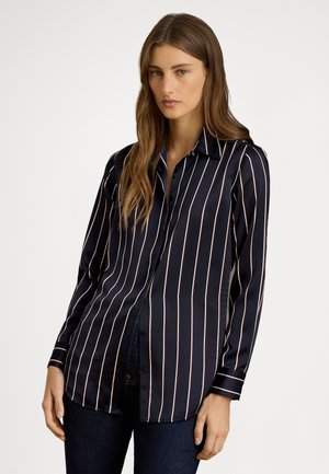CLASSIC FIT STRIPED CHARMEUSE SHIRT - Skjortebluse - navy/cream/garnet