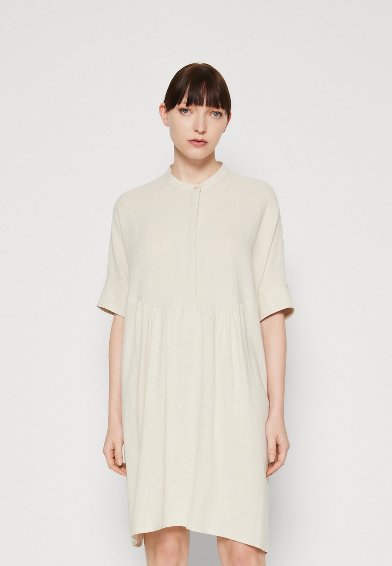 Selected Femme SLFVIVA VIOLA DRESS - Blusenkleid - sandshell/offwhite ...