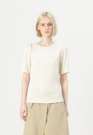 VINIRA O NECK PUFF - Pamata T-krekls - birch
