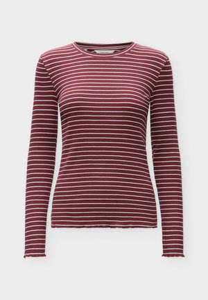 Selected, SLWANNA CREW NECK  - T-shirt à manches longues - tawny port/snow white