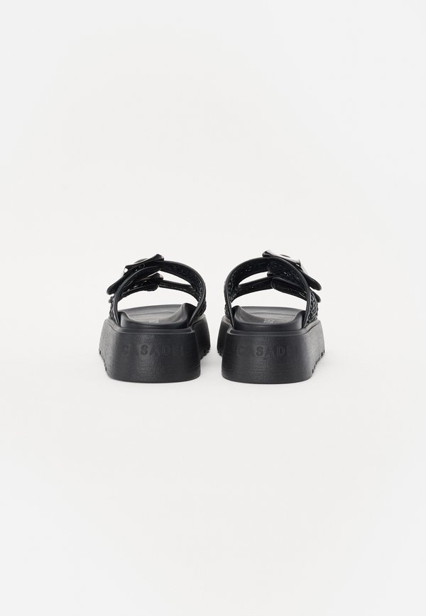 BIRLKY - Wedge sandals - nero4