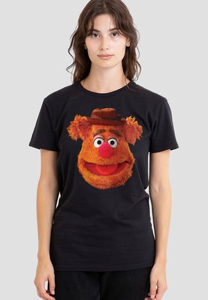 Disney, THE MUPPETS FOZZIE FACE - Print T-shirt - black