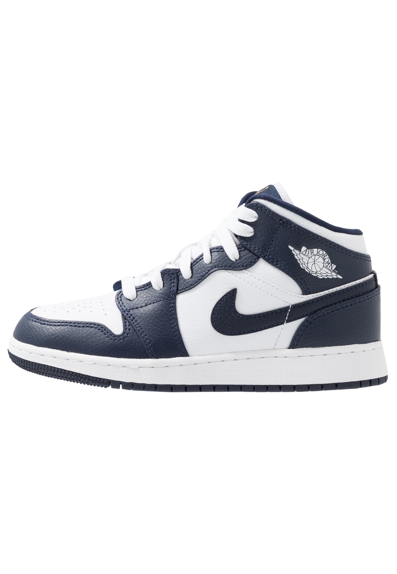 AIR 1 MID UNISEX - Scarpe da basket - white/metallic gold/obsidian AIR 1 MID UNISEX - Scarpe da basket - white/metallic gold/obsidian