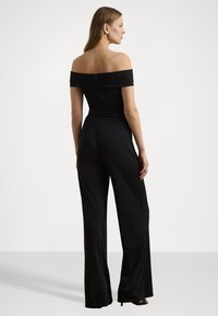 Lauren Ralph Lauren BELTED JERSEY OFF THE SHOULDER JUMPSUIT - Haalari - black