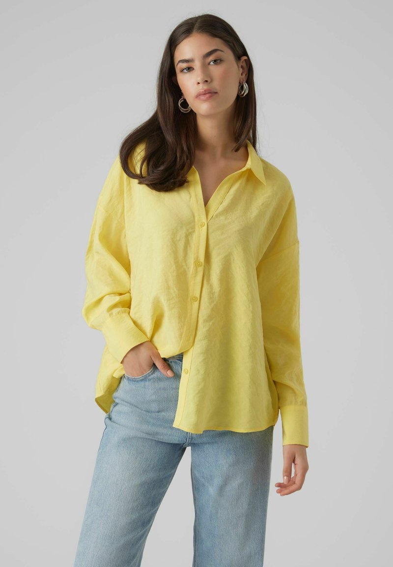 Chemisier Banana Republic 100% Soie Lavable – Taille 10 / Medium – Jaune/gris