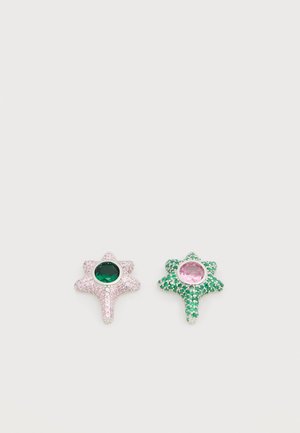 CORAL STUDS - Øreringe - emerald/pink