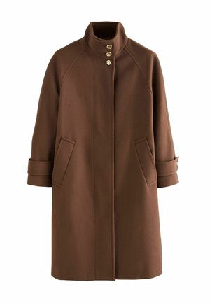 Love & Roses, PETITE FIT - FUNNEL NECK COAT - Klassisk frakke - chocolate brown