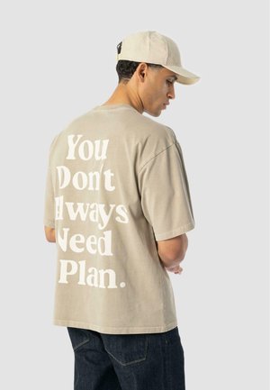 Print T-shirt - beige