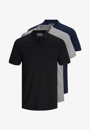 Jack & Jones, 3 PACK BASIC - Polo - black/grey/navy