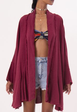YAFRE RUFFLED KIMONO - Summer jacket - red