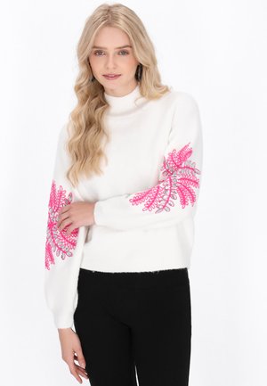 Pullover - offwhite pink