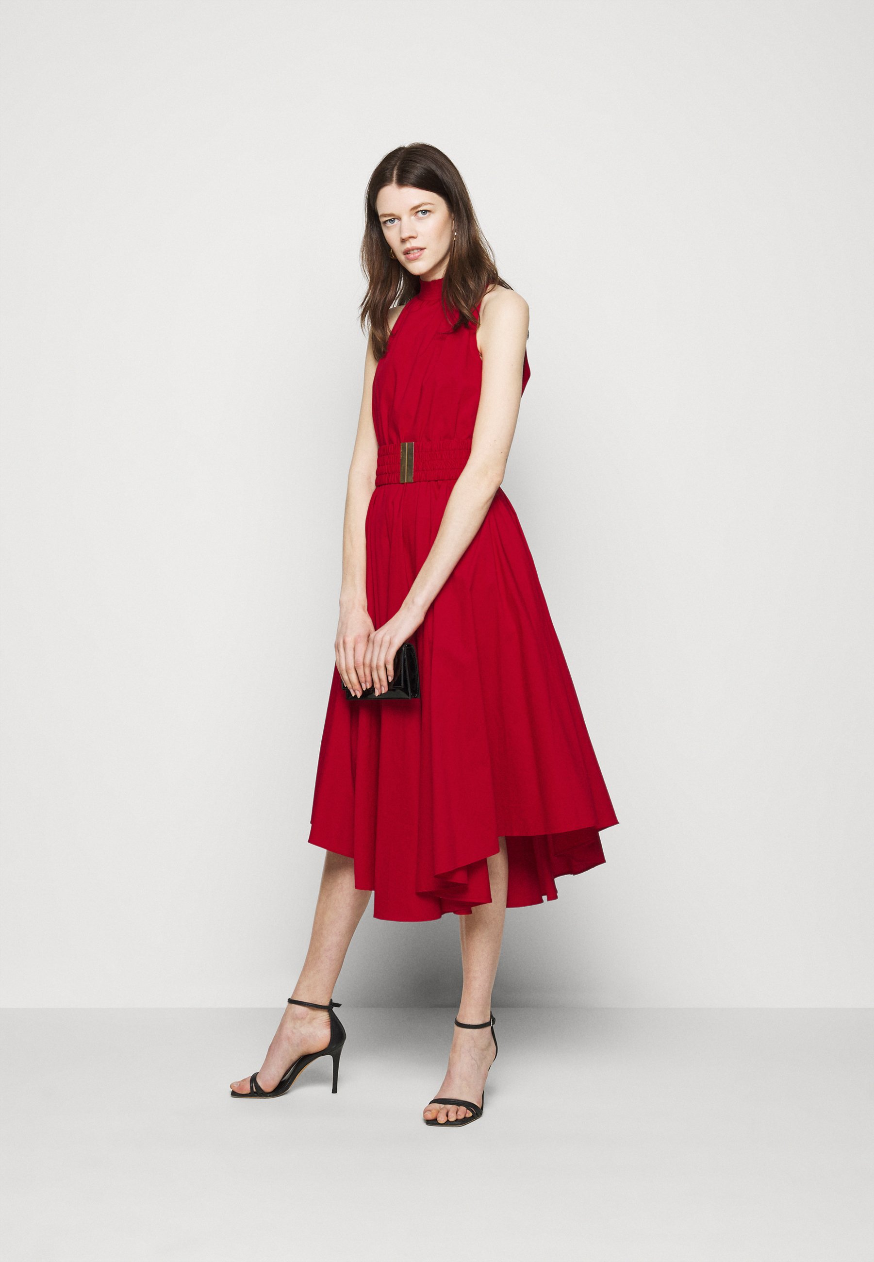 MICHAEL Michael Kors HALTER POPLIN DRESS - Vestido largo - crimson/rojo -  Zalando.es