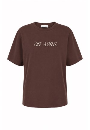 OH APRIL, BF T-SHIRT COW - T-Shirt print - dark brown