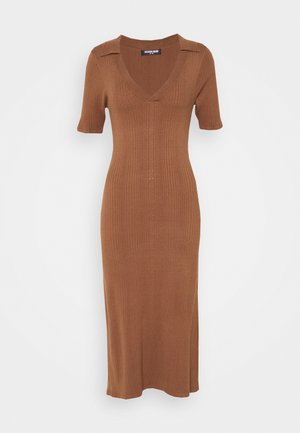 DIXON DRESS - Abito in maglia - brown