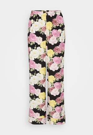 Sleeper OVERSIZED PANTS IN BLOOM - Nattøj bukser - black/pink