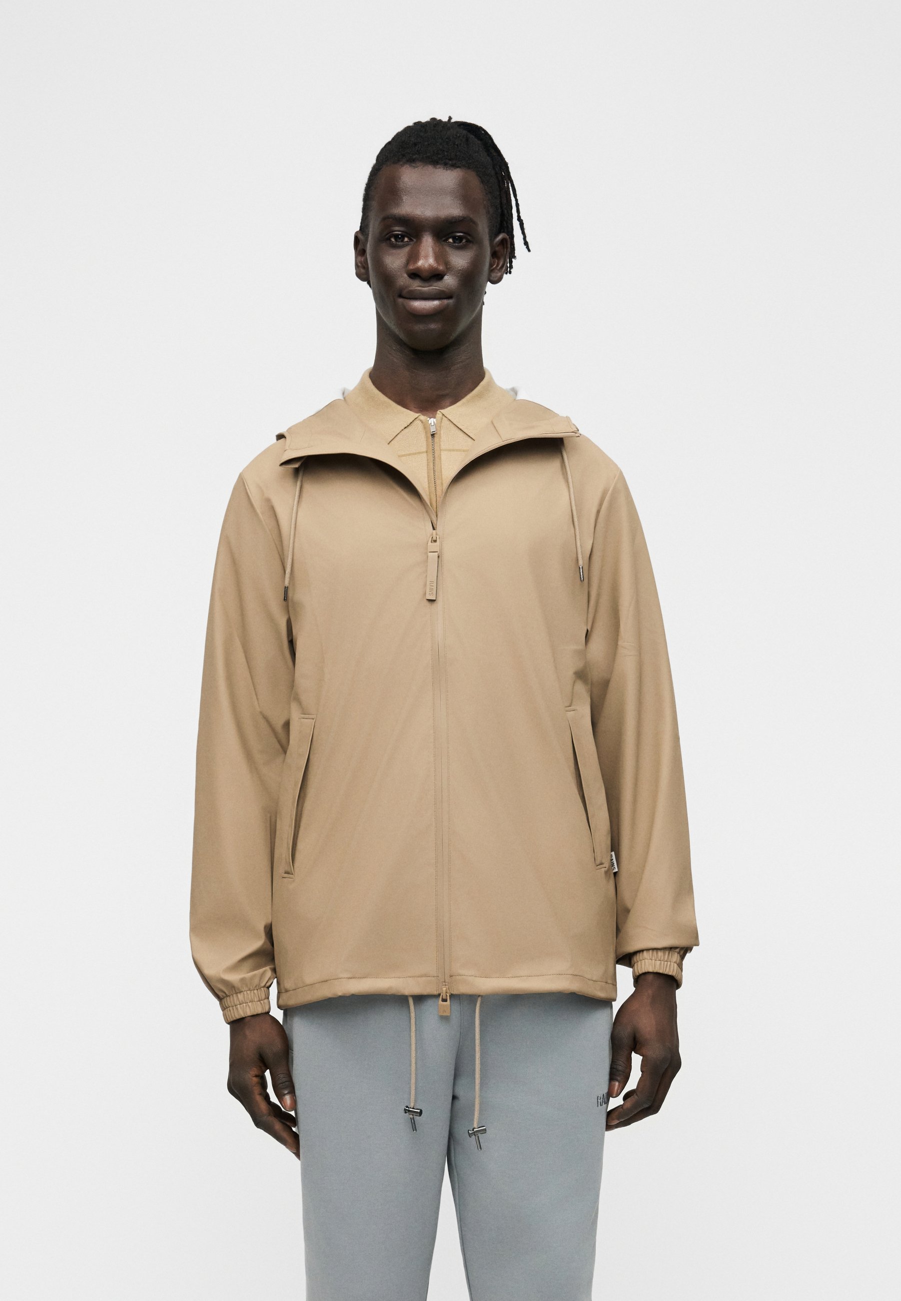 Men's Unite Team Rain Jacket L　ベージュ Rains STORM BREAKER UNISEX - Waterproof jacket - beige - Zalando.ie