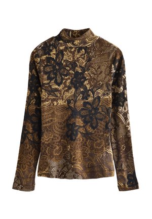 Next REGULAR FIT - RIBBED LONG SLEEVE  . - T-shirt à manches longues - brown black