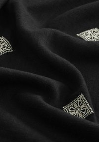 Next EMBROIDERED WIDE LEG  - Tygbyxor - black