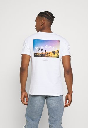 SUMMER PALM TEE - Print T-shirt - white