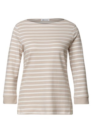 Street One, 3/4-SLEEVE SHIRT WITH BOAT NECK - Langærmet T-shirt - clay sand