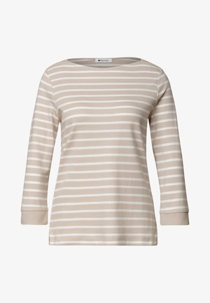 Street One, 3/4-SLEEVE SHIRT WITH BOAT NECK - Longsleeve - clay sand