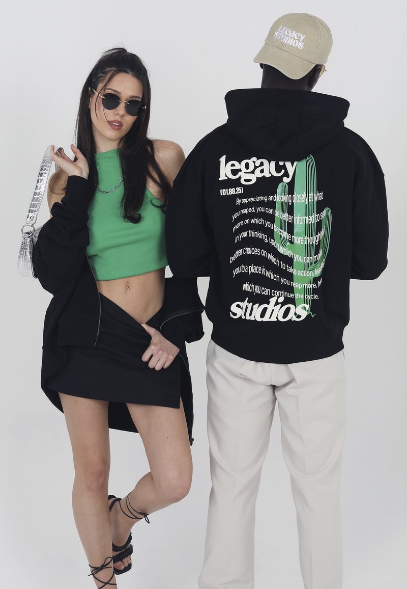 LEGACY STUDIOS CACTUS PLANT ZIP HOODIE UNISEX Sweatjakke black